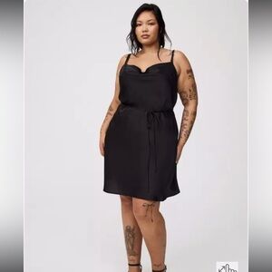 Torrid Mini Satin Tie Back Slip Dress